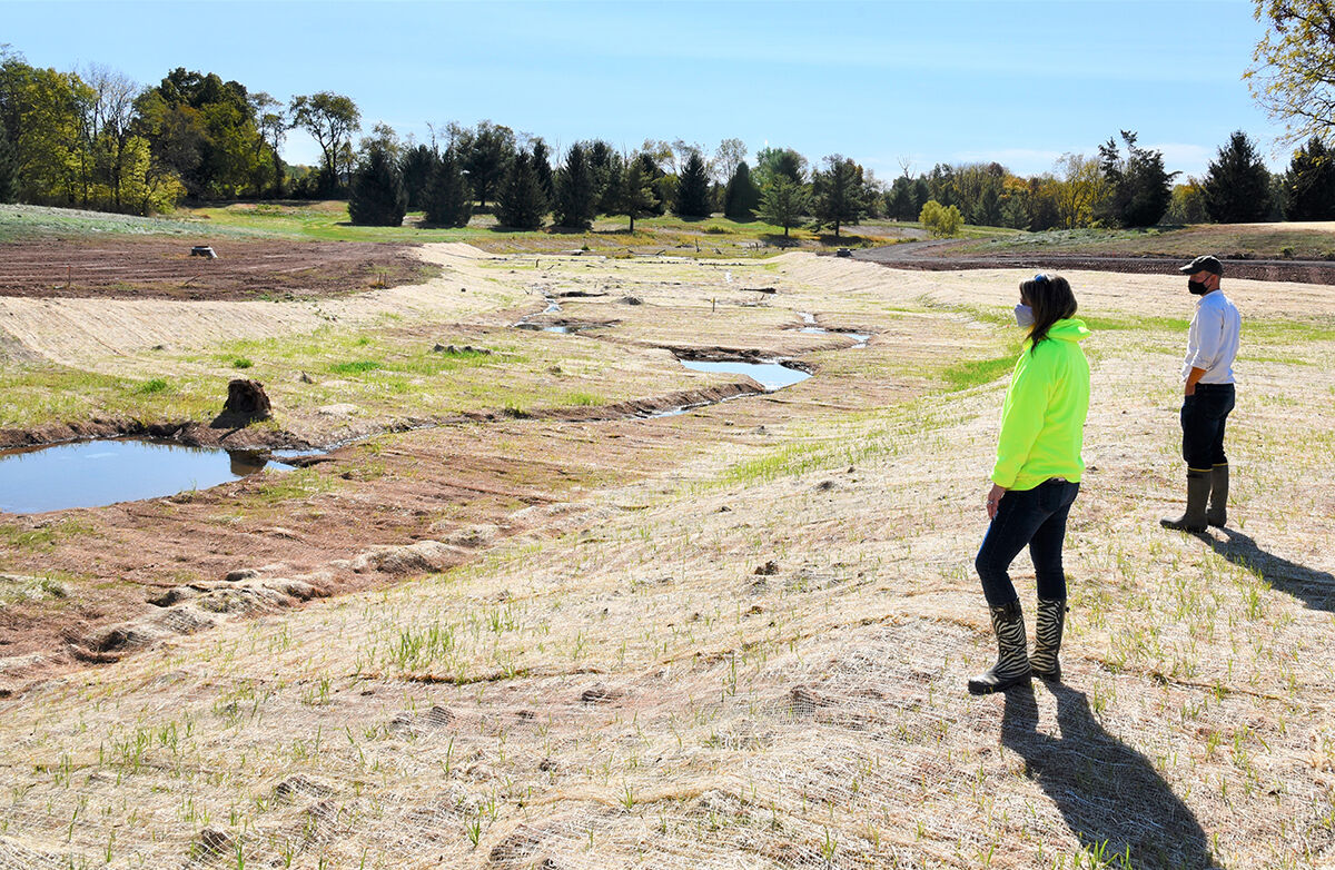 Stream restoration site, PA